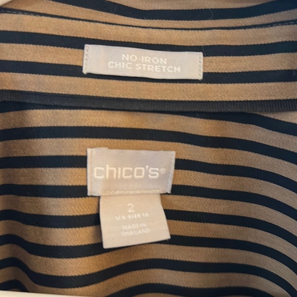 Chicos sz 2 No Iron tunic blouse EUC - Picture 2 of 5